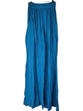 Laird Womens Small LONG Tall Wide Leg Blue Flare Yoga Pants